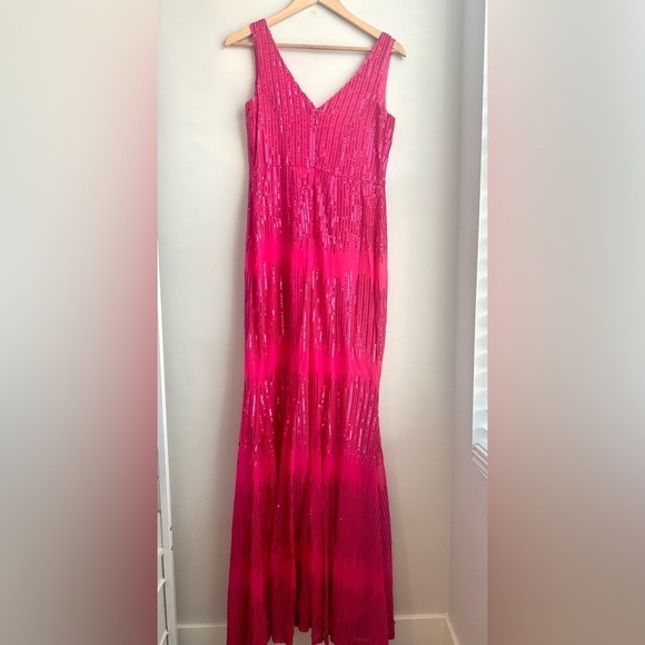 Goddiva Hot Pink Sequin Gown - Picture 4 of 4